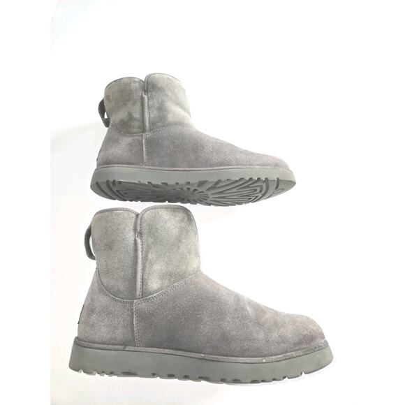 UGG Australia 1013437 Women's Cory Suede Ankle Sheepskin Boots Grey Size 8 - Picture 4 of 13
